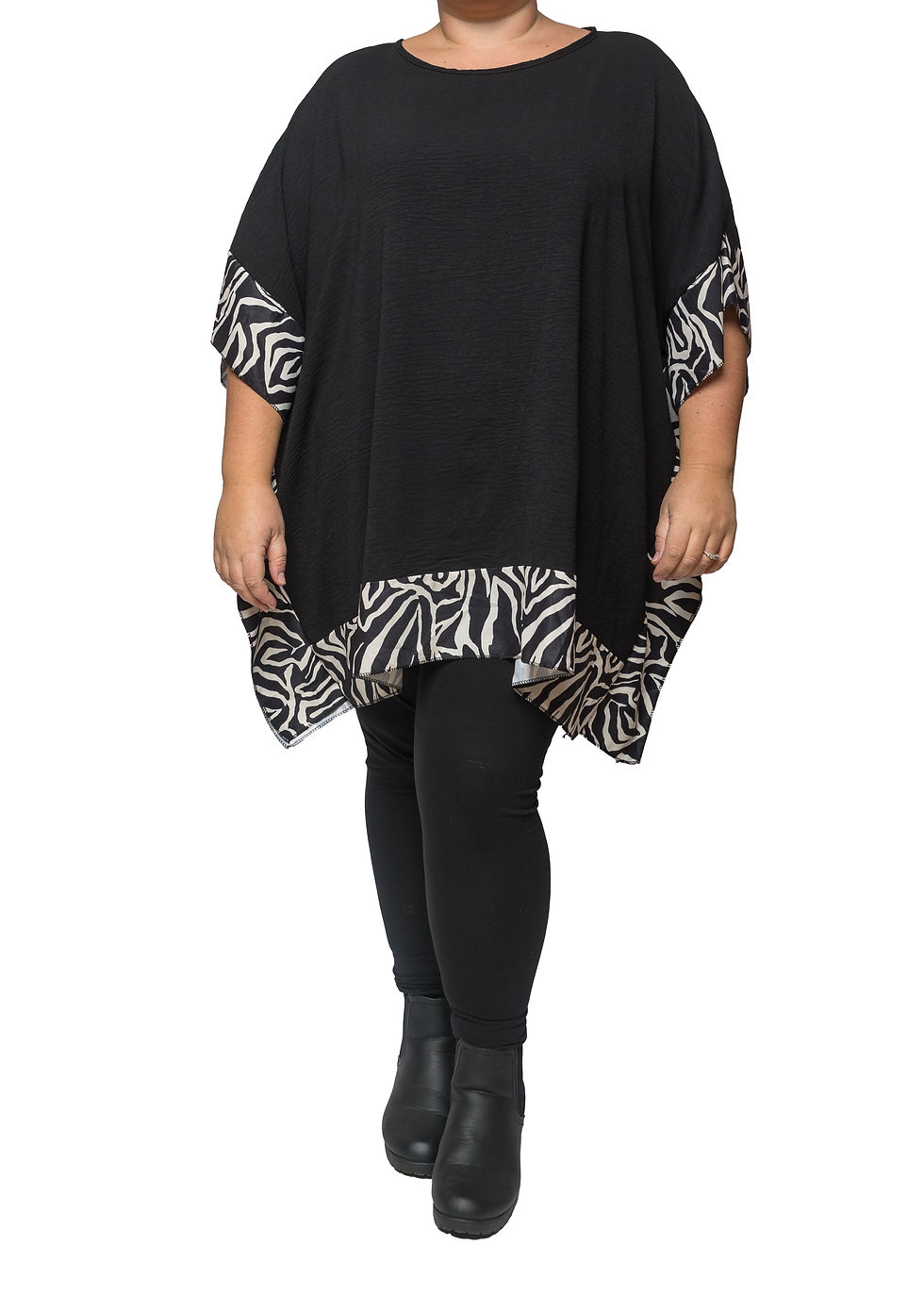 Zebra Batwing Top