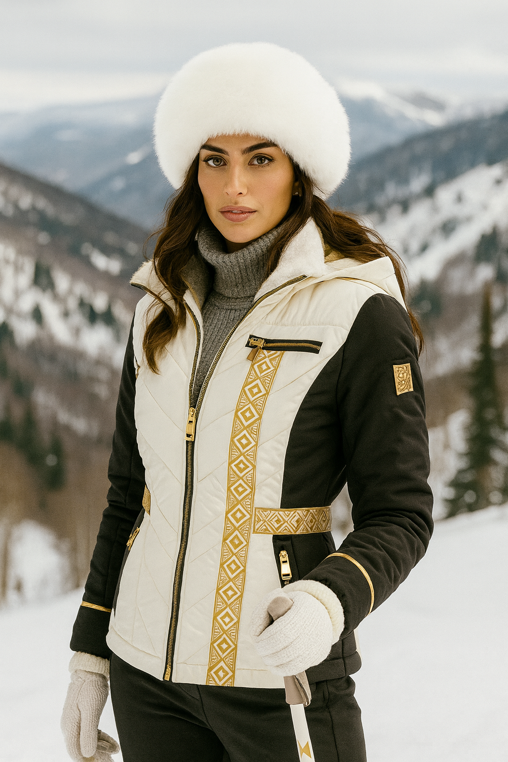 White Traditional Fur Hat