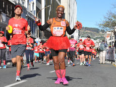 Runner ready for her 10th Absa RUN YOUR CITY SERIES race in the Mother City!