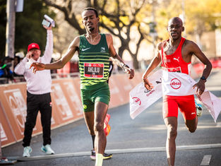 Mulaudzi edges Asfaw in historic photo finish, Xaba sets new course record at Absa RUN YOUR CITY TSHWANE 10K