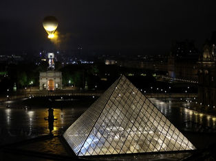 The Cauldron of the Olympic Games Paris 2024 takes to the skies to shine over the capital