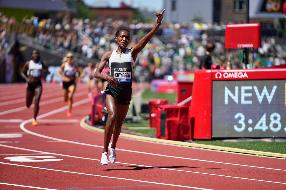 Ratified: Kipyegon’s world 1500m record in Eugene
