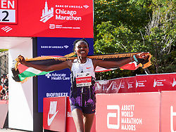Ruth Chepngetich Smashes the World Record at the 46th Running of the Bank of America Chicago Marathon