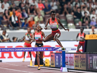 Cherotich takes leap of faith to break steeplechase championship record in Tokyo
