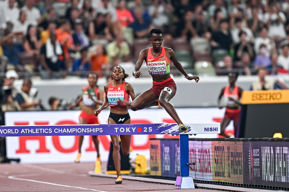 Cherotich takes leap of faith to break steeplechase championship record in Tokyo