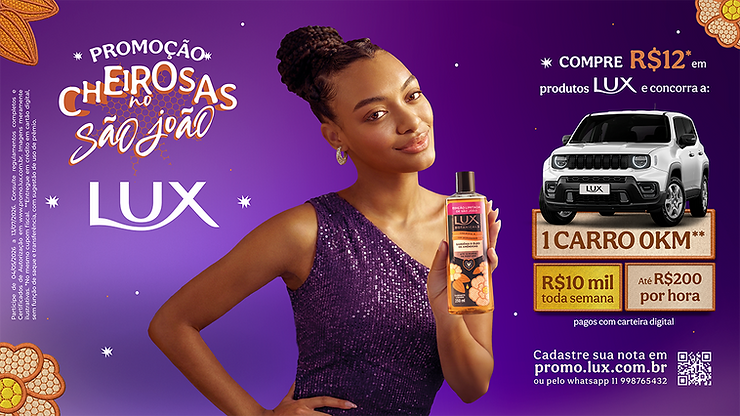 Cheirosas no São João: LUX lança promoção com carro 0km e R$ 10 mil por semana, e novas embalagens inspiradas na cultura nordestina