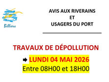 Avis aux riverains et usagers du port