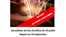 Annulation du feu d'artifice du 14 juillet