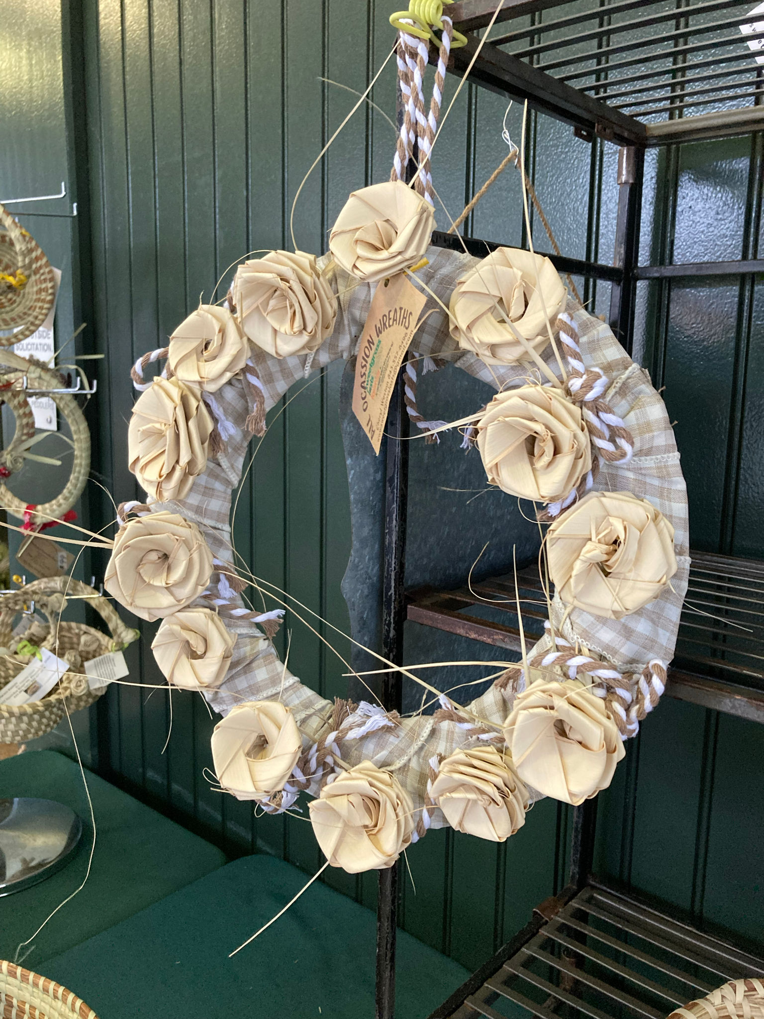A Dozen Palmetto Rose Wreath