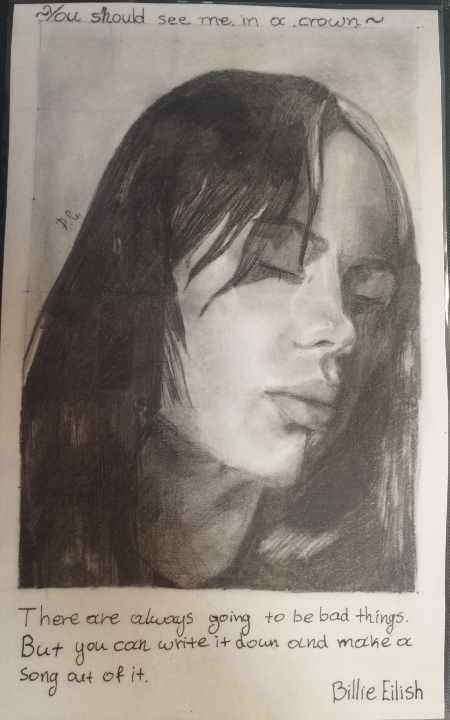 Polaroid ζωγραφισμένο πορτραίτο διάσημων με quote της επιλογής σας