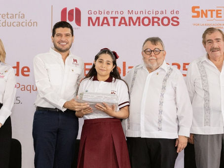 En Matamoros, secretario de Finanzas arranca Ciclo Escolar 2025–2026 en representación del gobernador Américo Villarreal