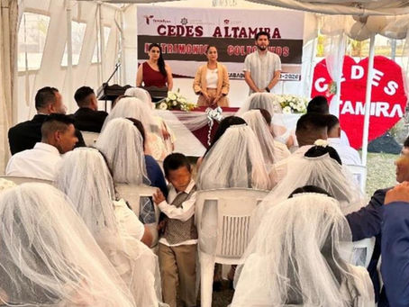 Celebra CEDES Altamira Día de San Valentín con matrimonios colectivos