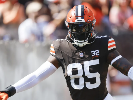 My call: David Njoku: atrapar, bloquear y correr