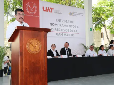 Rector de la UAT entrega nombramientos a nuevos directivos de la UAM Mante