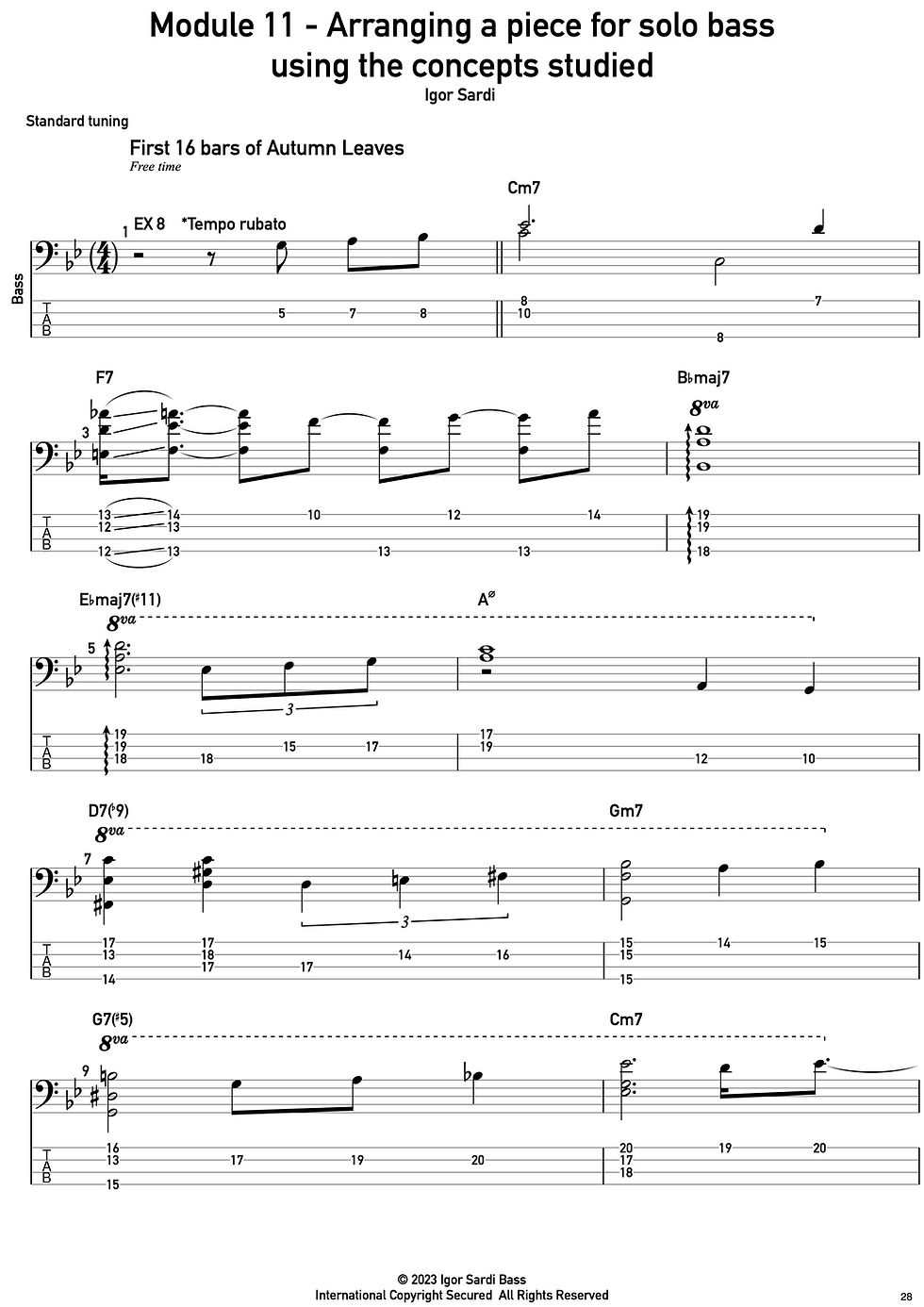 Miniatura: Chords studying on bass