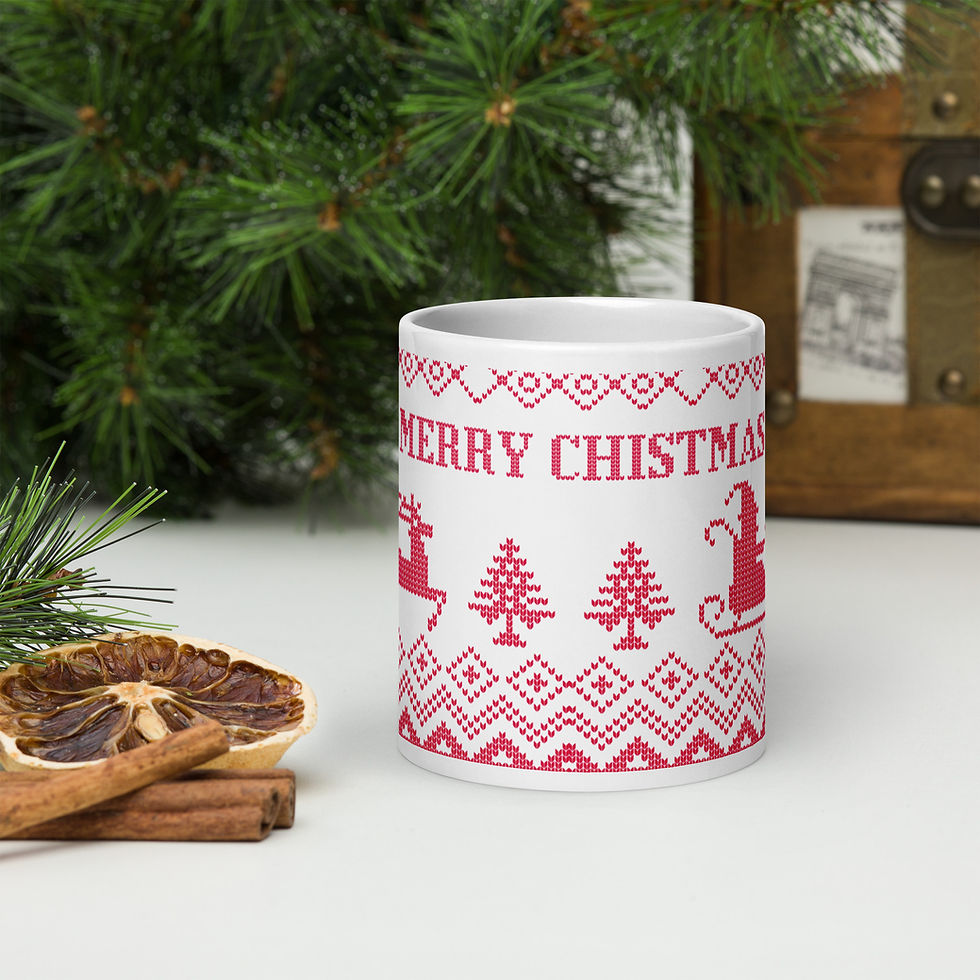 Miniature : Mug de Noël motifs Jacquard