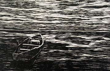 xilografía, grabado, marina