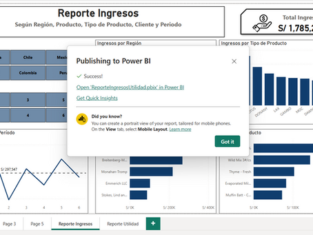 š¼š Visualiza el Ćxito: Reporte DinĆ”mico de Utilidad, Ingresos y MĆ”rgenes en Power BI š