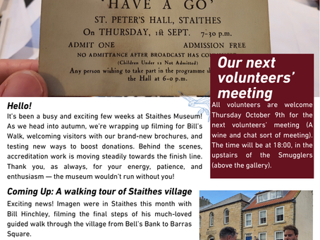 Staithes Museum Newsletter - September 2025