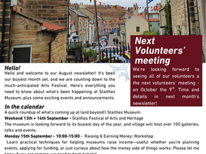 Staithes Museum Newsletter - August 2025