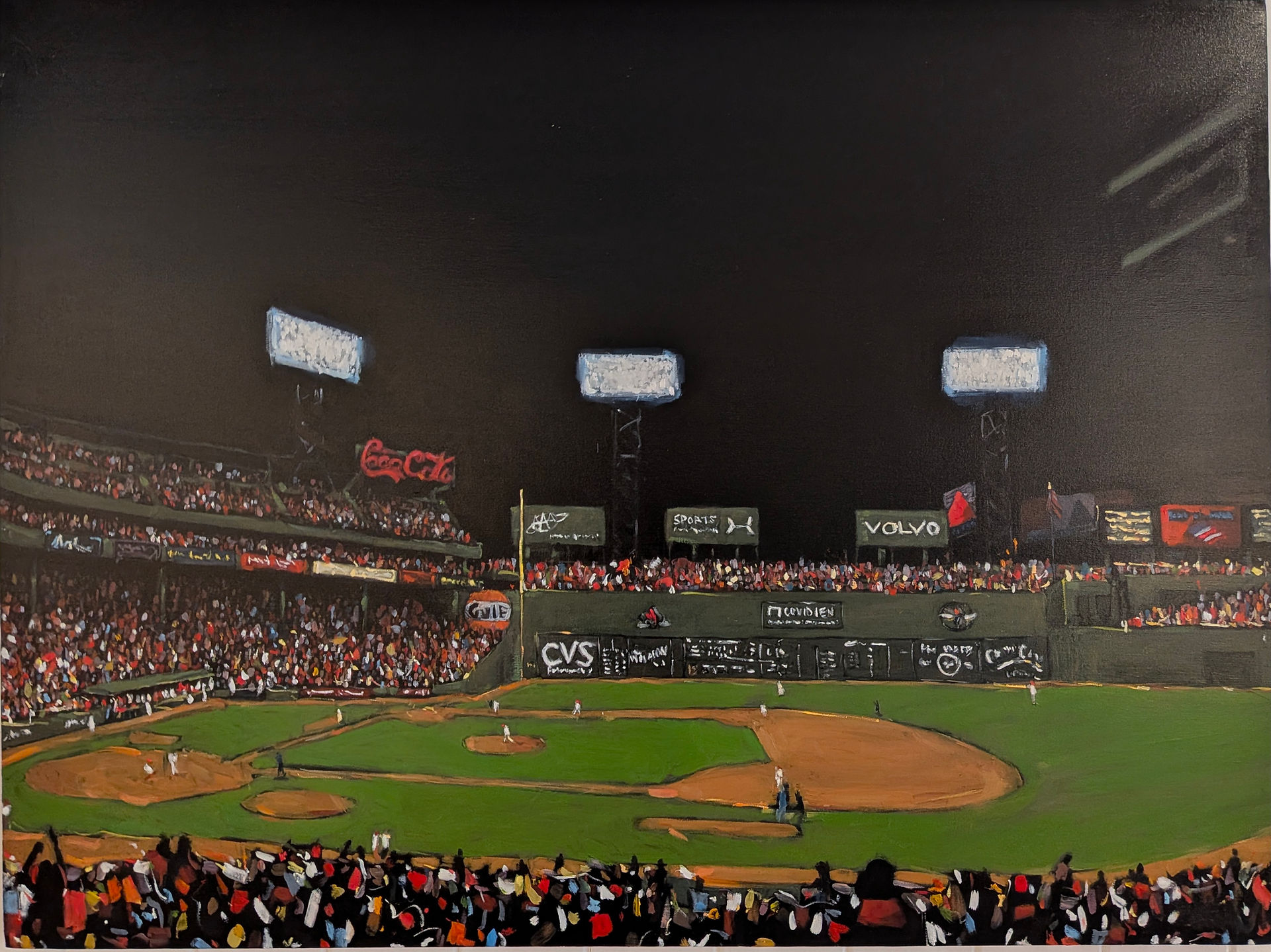 Brian Dubina "Fenway, Nightgame," 36" x 48", Oil