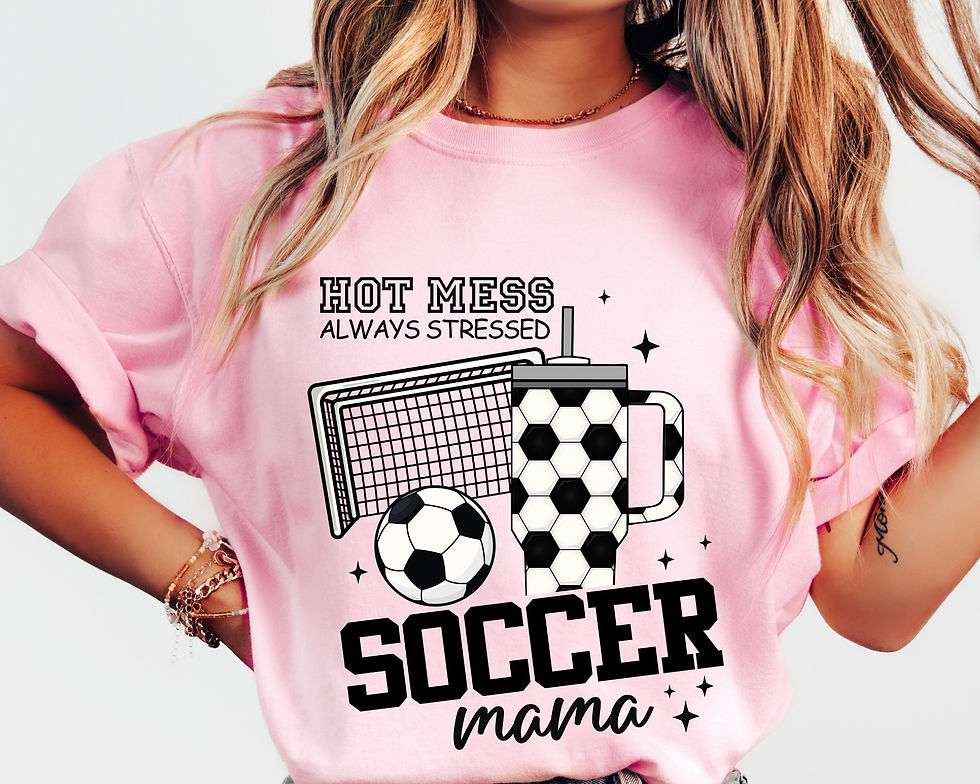 Thumbnail: Hot Mess Soccer Mama Tshirt