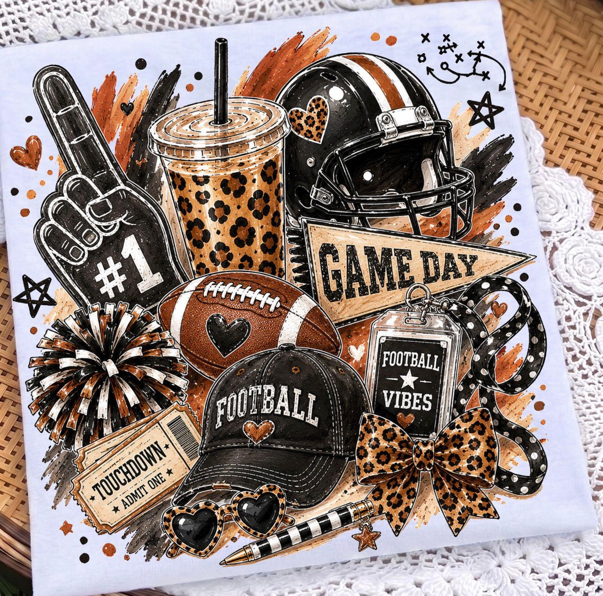 Game Day Football Vibes Tee