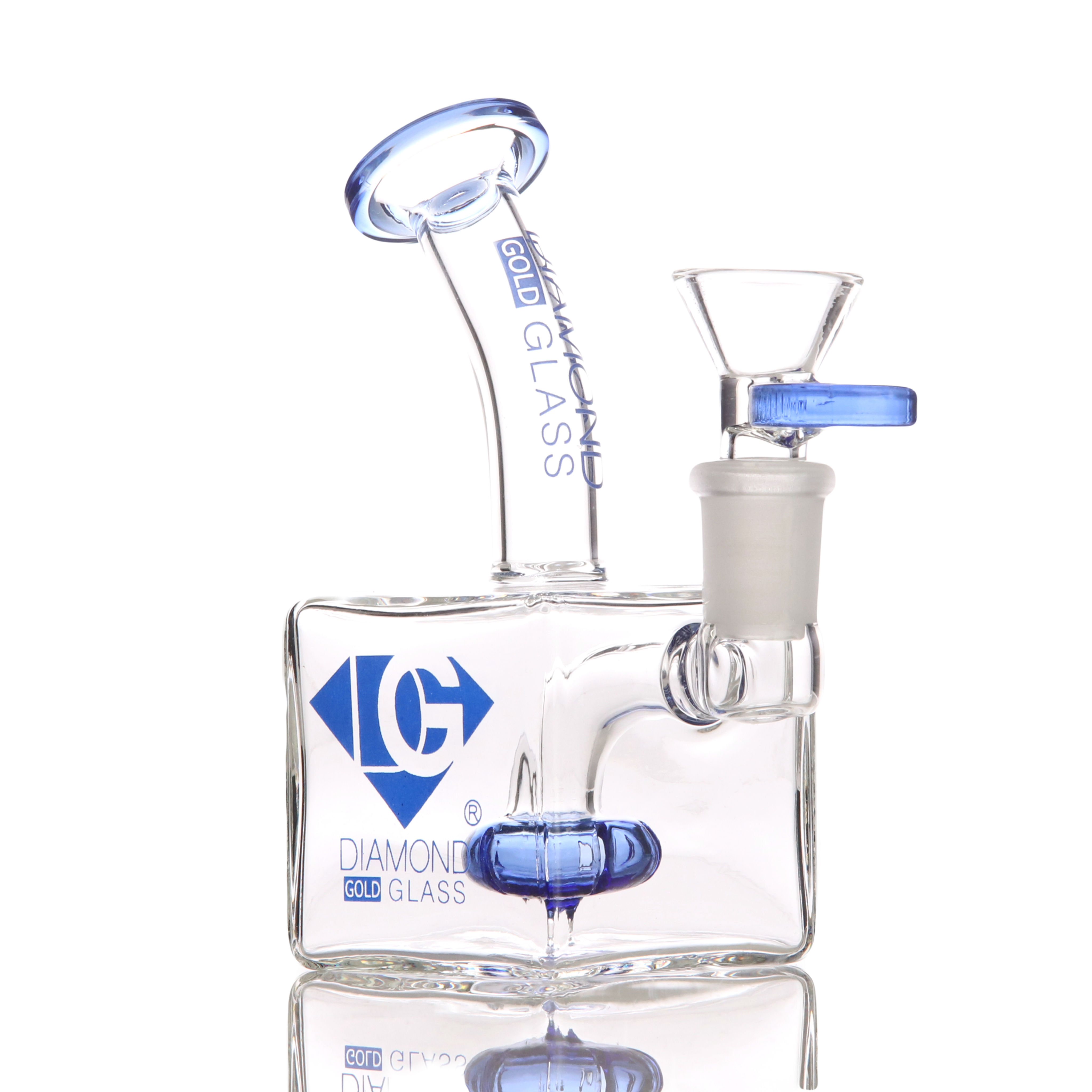 5" Cube Diamond Glass Rig