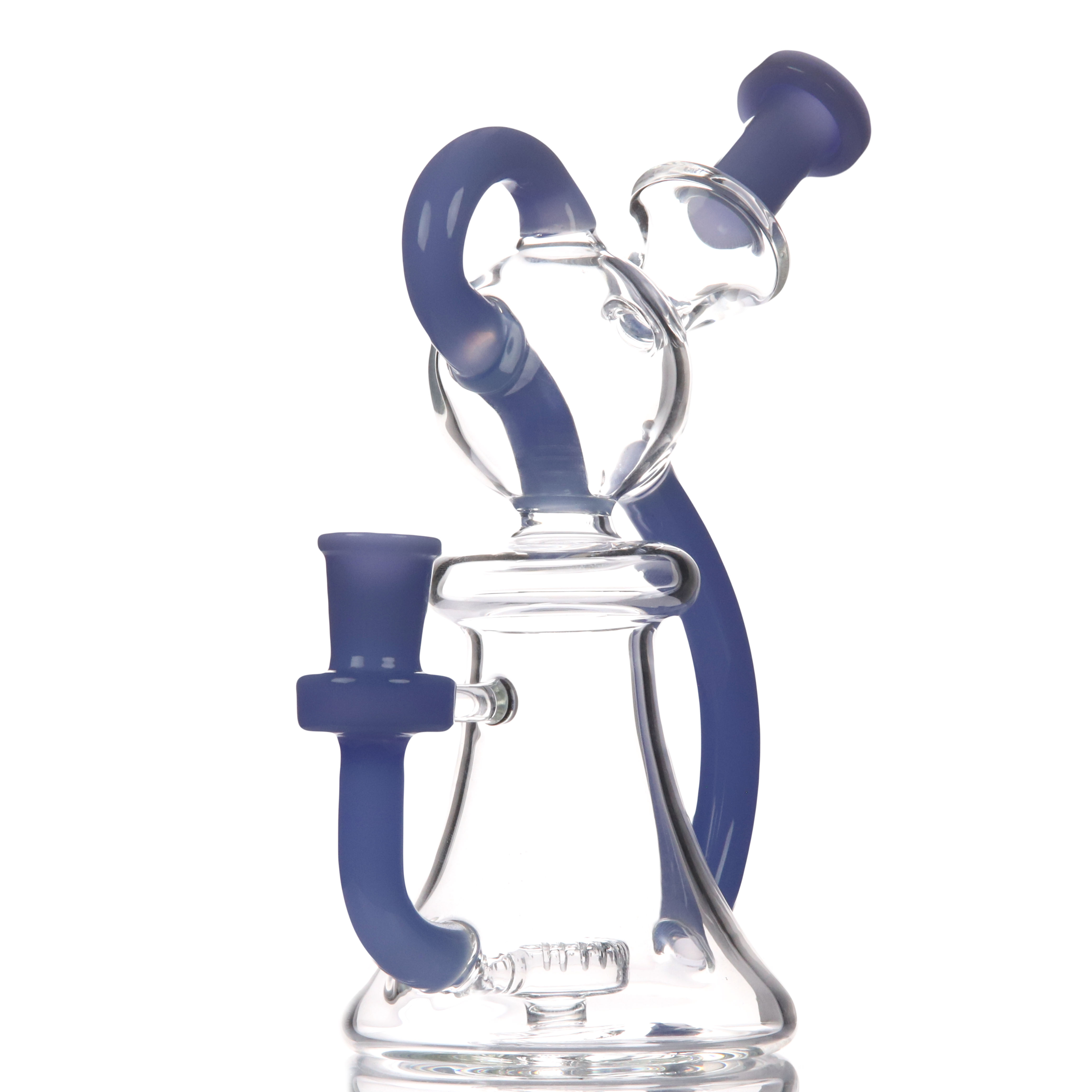8" Melt Glass Globe Drain Recycler Dab Rig