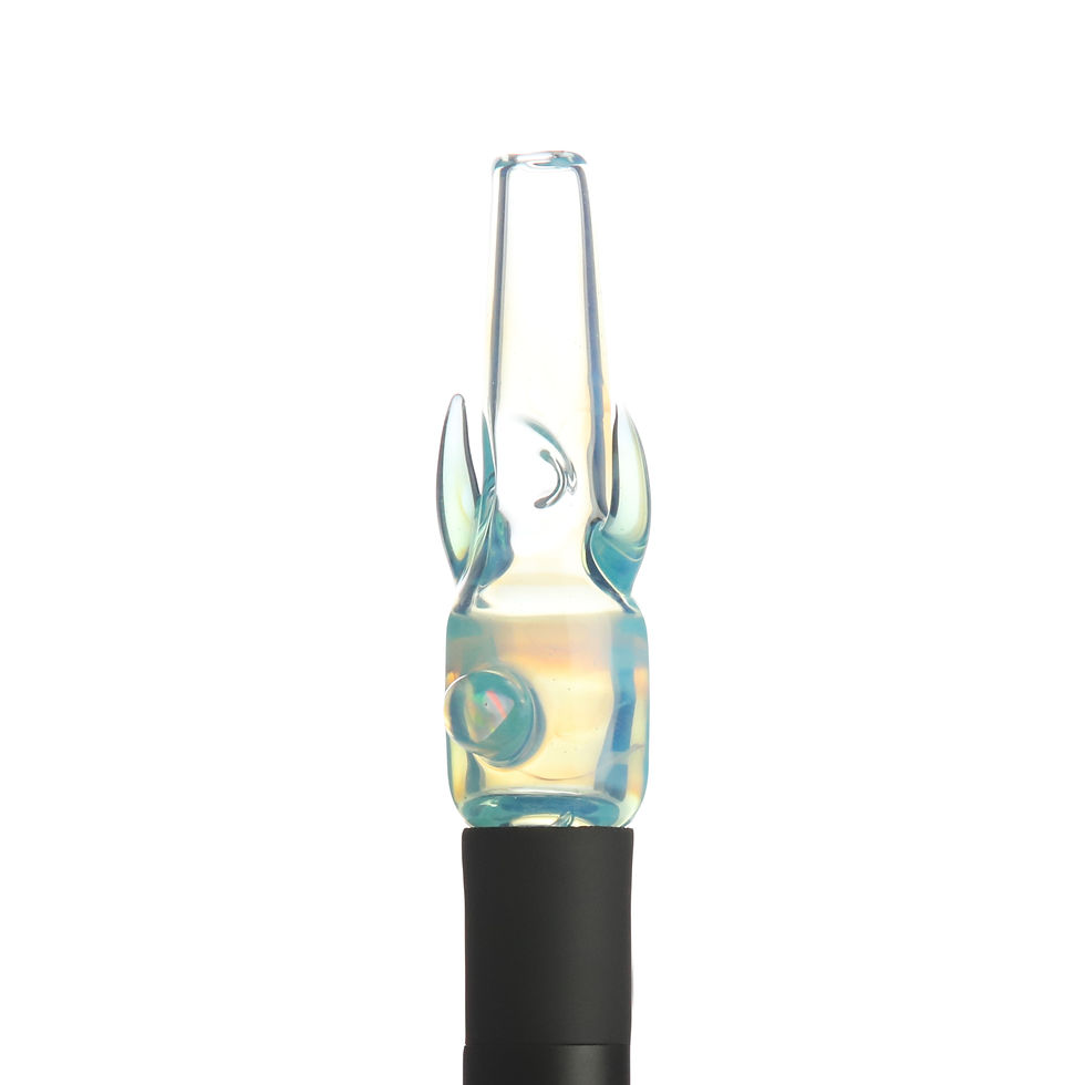 Thumbnail: Magizle Glass Puffco Pivot Mouthpiece Dual Horn with Opal