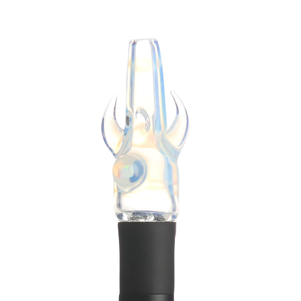 Thumbnail: Magizle Glass Puffco Pivot Mouthpiece Dual Horn with Opal