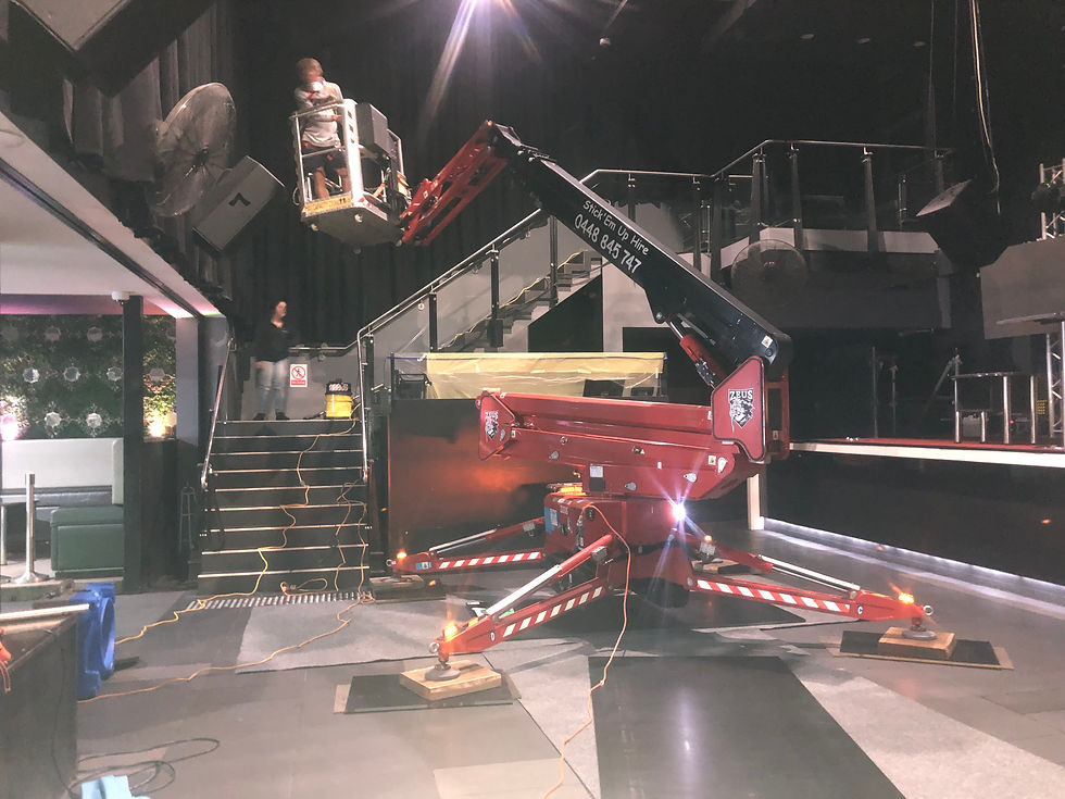 Bluelift working inside nightclub