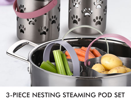 3-PIECE NESTING STEAMING POD SET