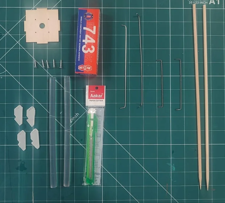 Components present in Simple Trainer plane kit