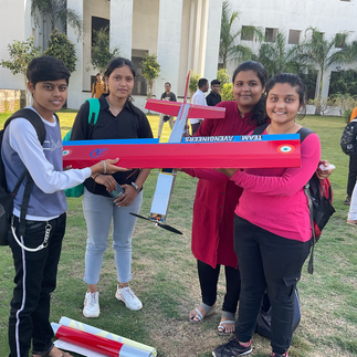 Students Showing RC planes built by them