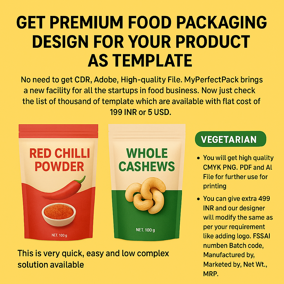 Template of Food Packaging Design From Myperfectpack