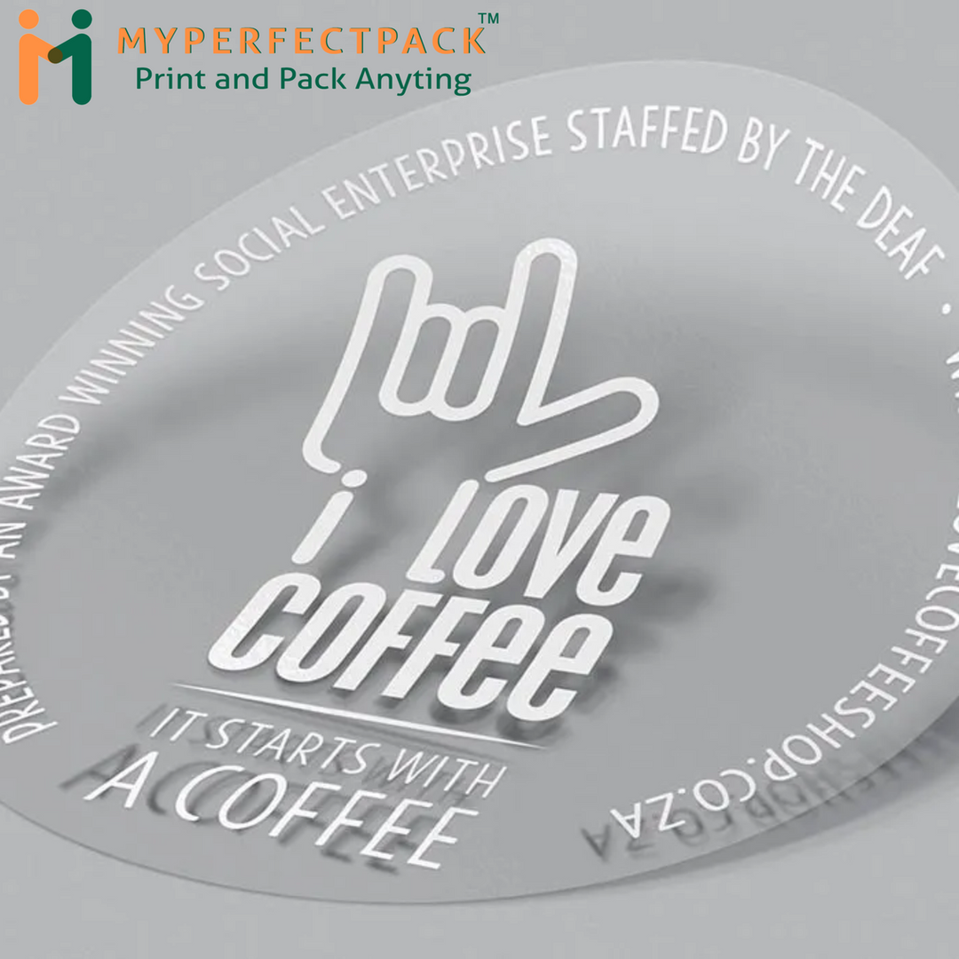 White Ink Premium Clear Transparent Labels