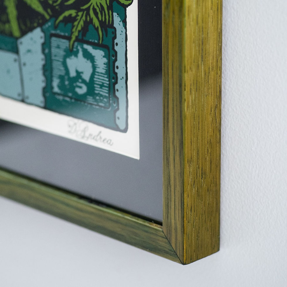 Custom green dye, Danish oil and shellac