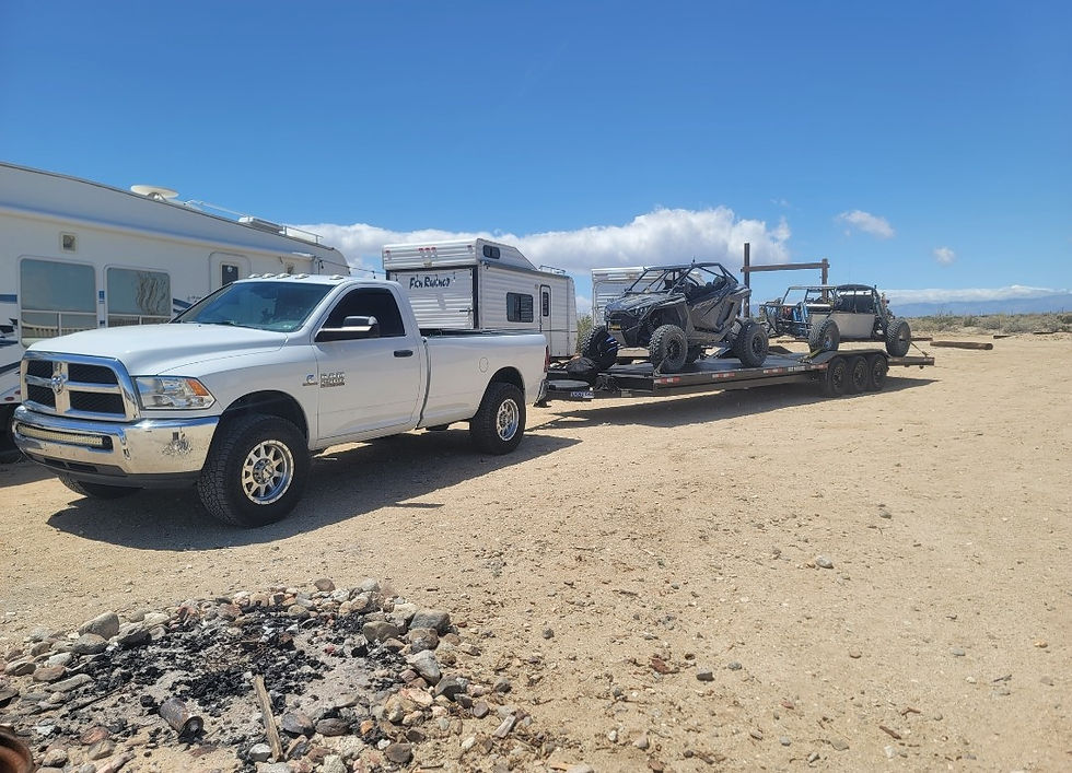 Transporting desert toys and dune buggies