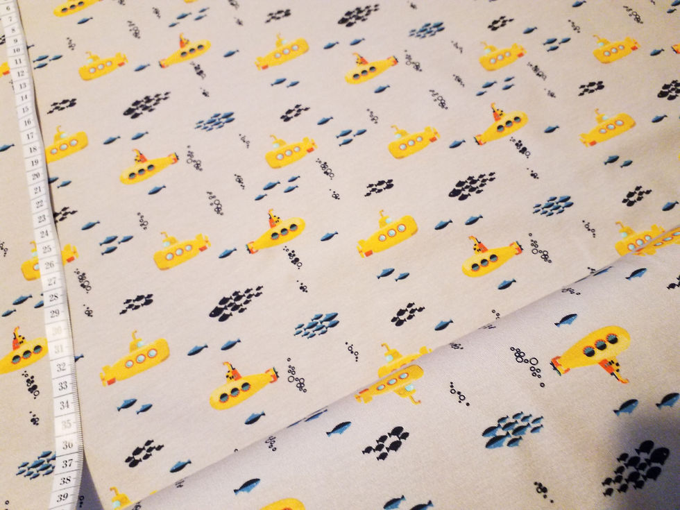 Thumbnail: Submarine, fish, yellow submarine, sea, marine, cotton jersey