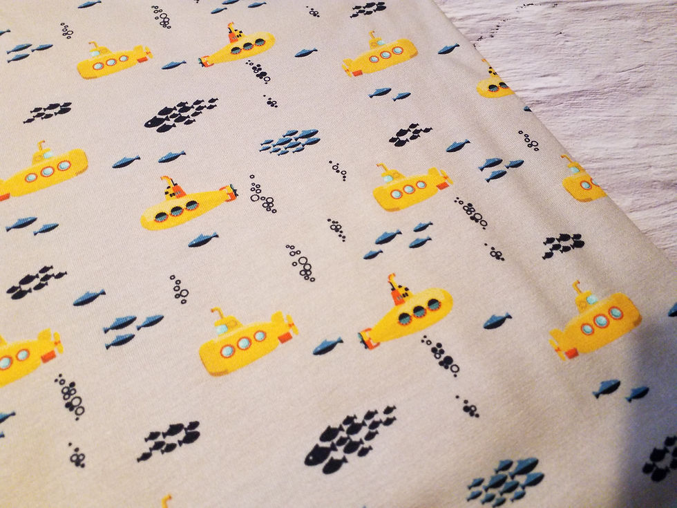 Thumbnail: Submarine, fish, yellow submarine, sea, marine, cotton jersey