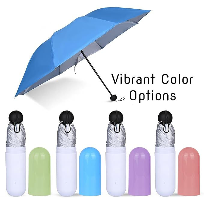 Thumbnail: EveryMinutes Mini Capsule Umbrella – Ultra Compact, UV Protection, Windproof & W