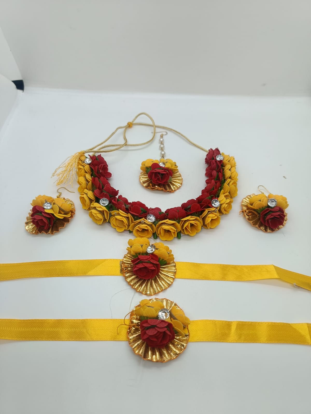 Haldi/Mehandi/Wedding Flower Jewlery Set