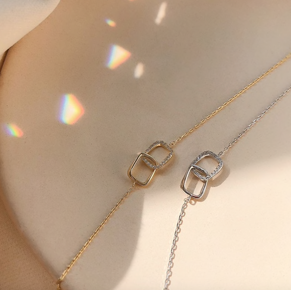 Thumbnail: Women's Elegant Interlock Pendant Necklace