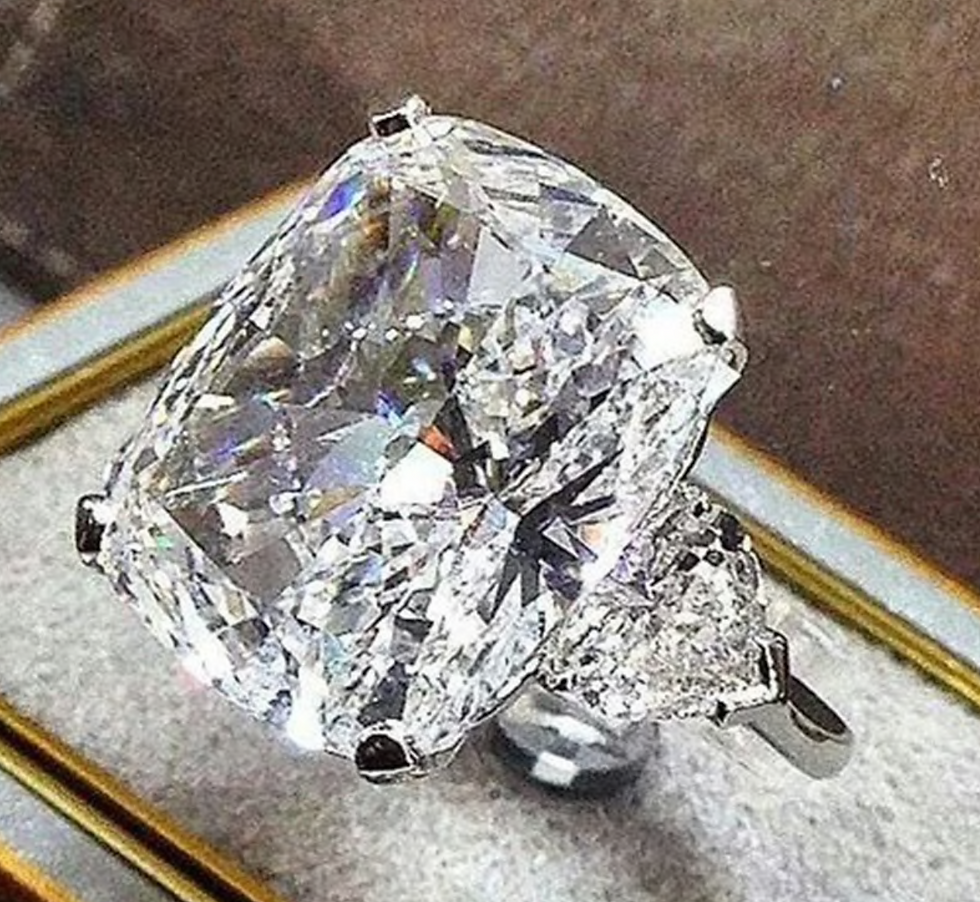 Women's Elegant Cocktail Square Cut Ring