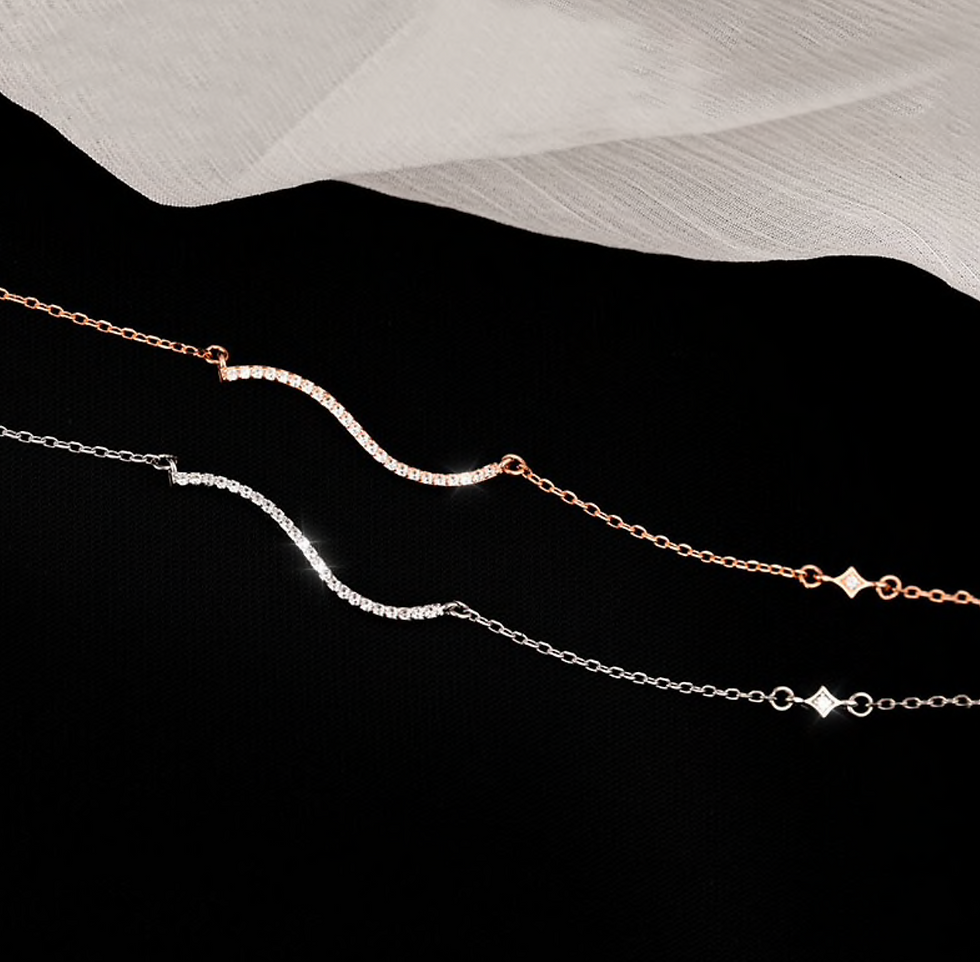 Women's Elegant Wave Shape Pendent Necklace