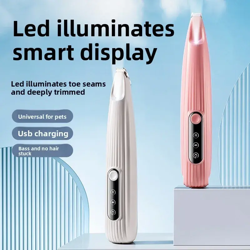 Professional Dog Grooming Clippers & LED Light LCD 18mm Wide Blade