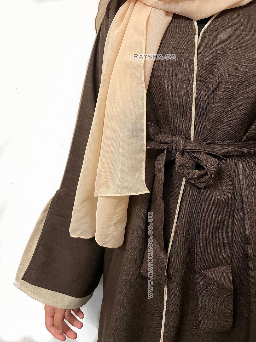 Thumbnail: Petite Manal Abaya - Brown
