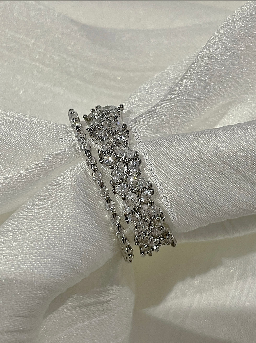 RC02- Cubic Zirconia double leaf ring