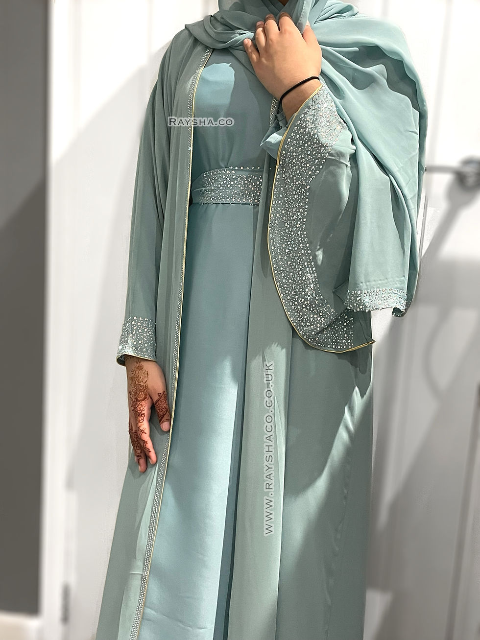 Thumbnail: Petite Taifah Abaya - Aqua blue